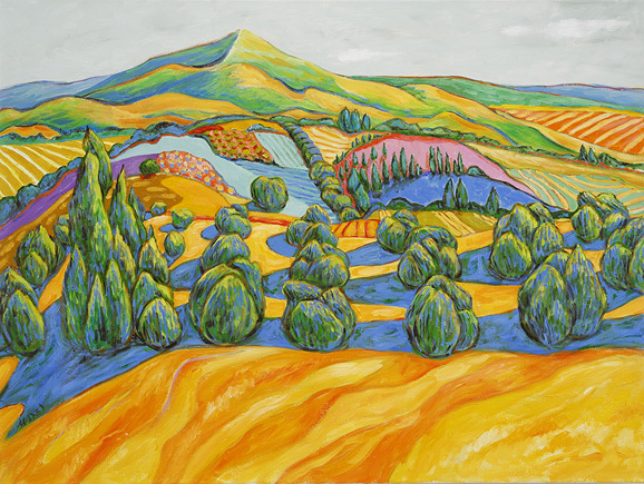 1 – Cypress Farm in Tuscany	oil on canvas   2014		30”h x 40”w