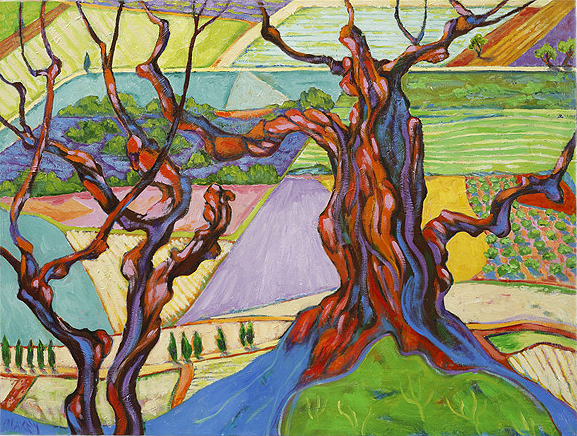 1 – Cypress Farm in Tuscany	oil on canvas   2014		30”h x 40”w