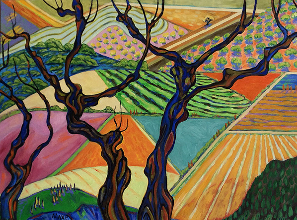 1 – Cypress Farm in Tuscany	oil on canvas   2014		30”h x 40”w