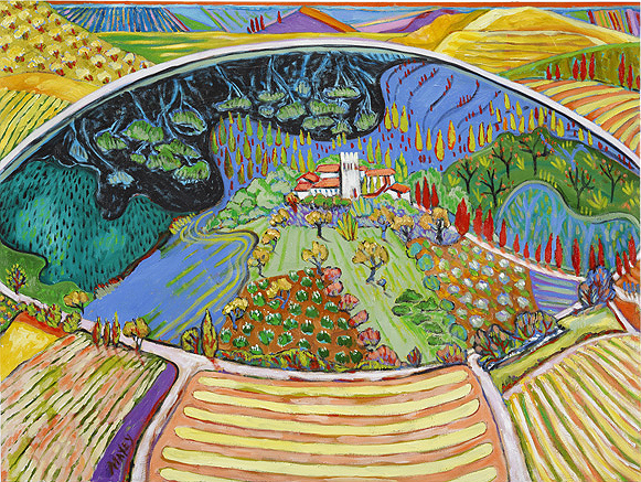 1 – Cypress Farm in Tuscany	oil on canvas   2014		30”h x 40”w